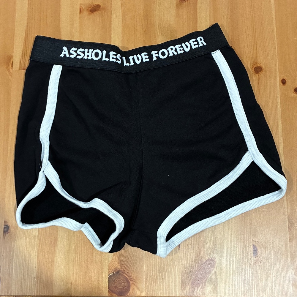 Assholes Live Forever Black Woman Shorts